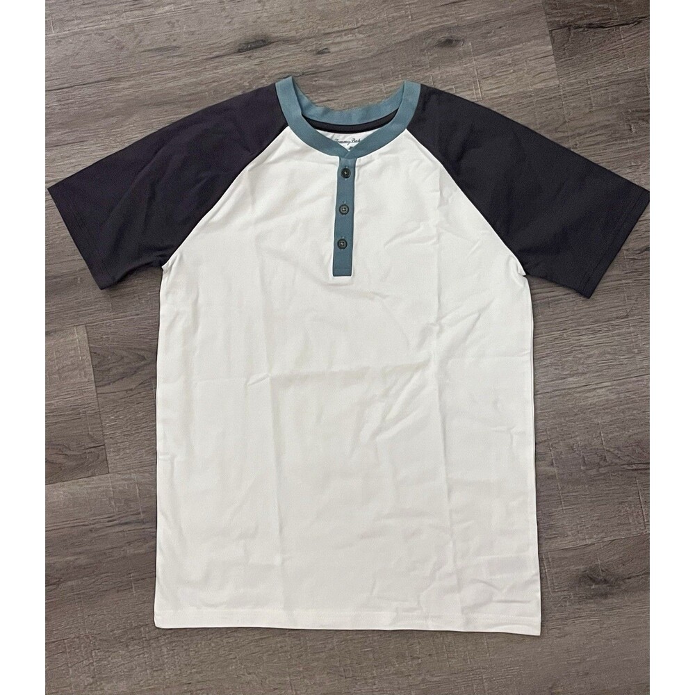 Tommy Bahama Kids Boys Raglan T Shirt White Grey Green Size XL 14